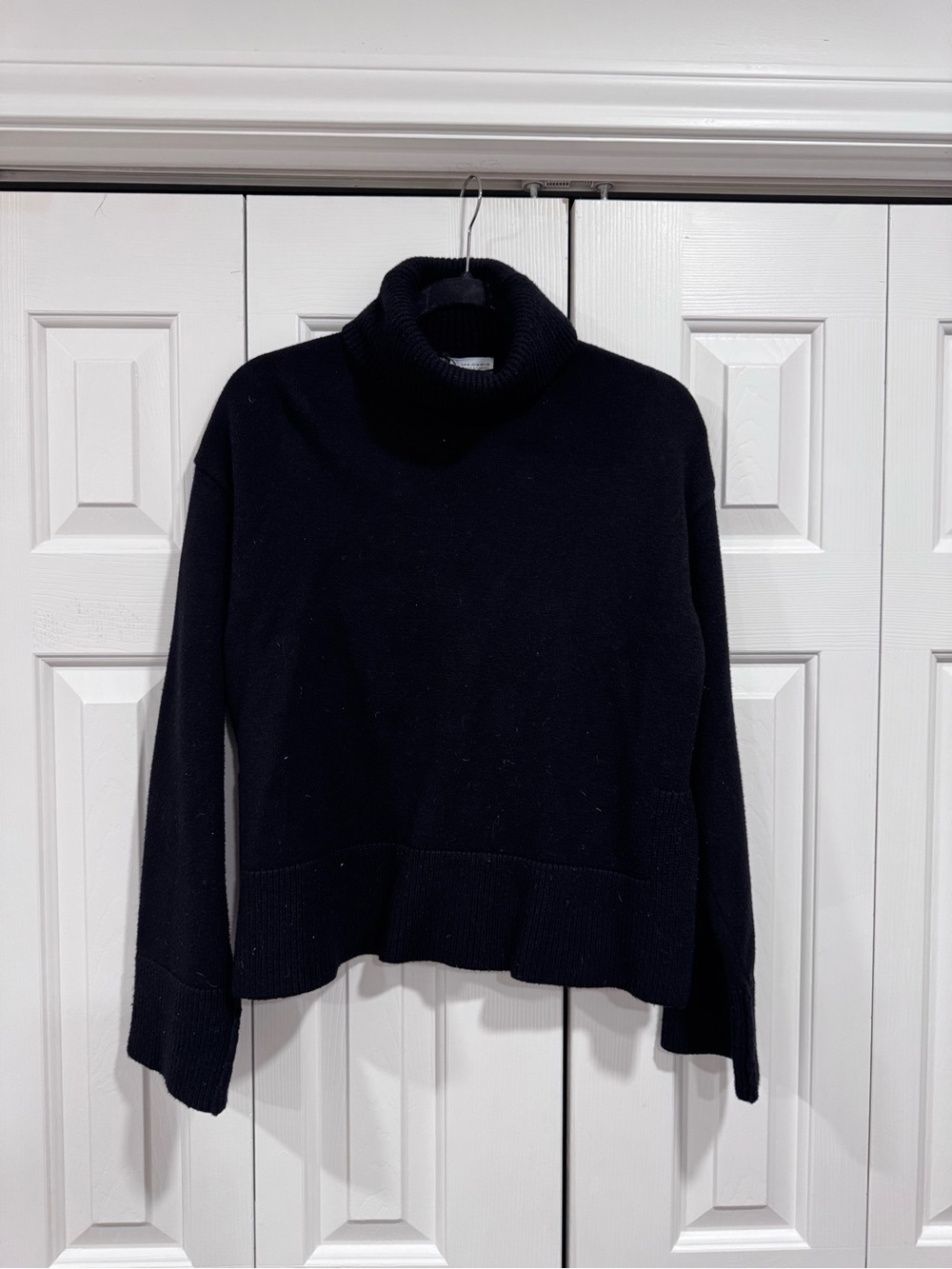 Zara Black Turtleneck Crop Sweater